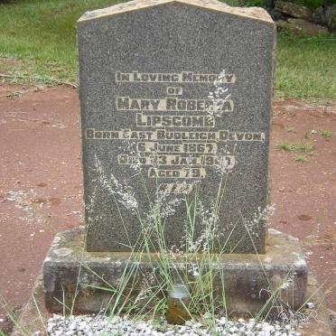 LIPSCOMB Mary Roberta 1867-1947