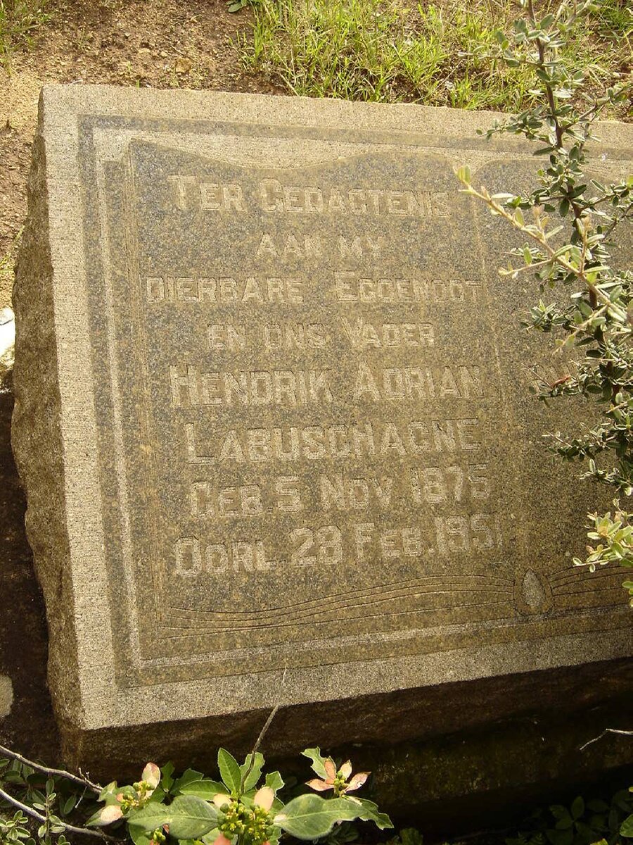 LABUSCHAGNE Hendrik Adrian 1875-1951