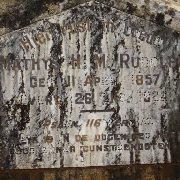 RUDOLPH Mathys H.M. 1857-1922