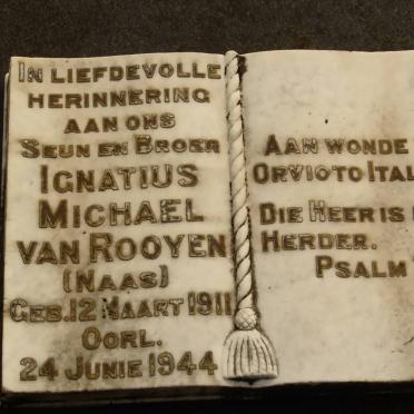 ROOYEN Ignatius Michael, van 1911-1944
