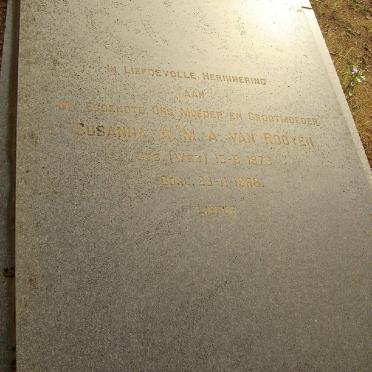 ROOYEN Susanna A.M.A., van nee WEB 1873-1968