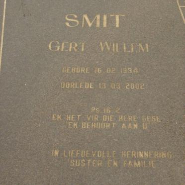 SMIT Gert Willem 1934-2002