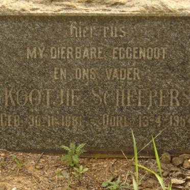 SCHEEPERS Kootjie 1881-1854
