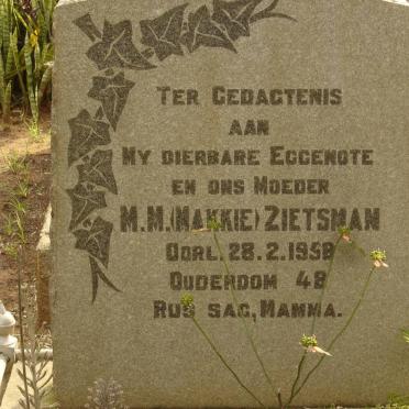 ZIETSMAN M.M.  -1958