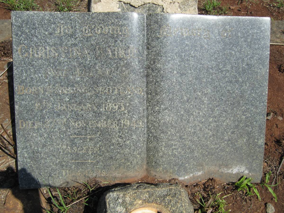 BAIKIE Christina 189?-1949