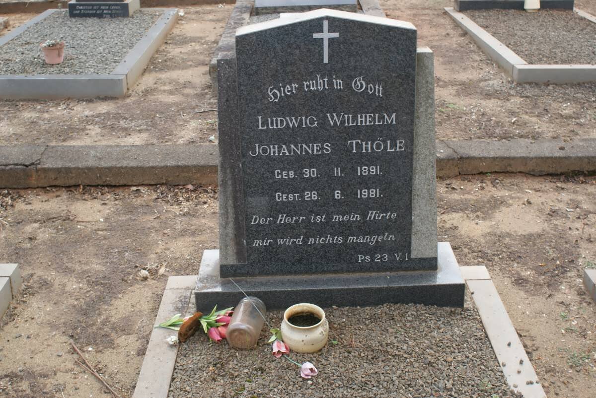 THÖLE Ludwig Wilhelm Johannes 1891-1981