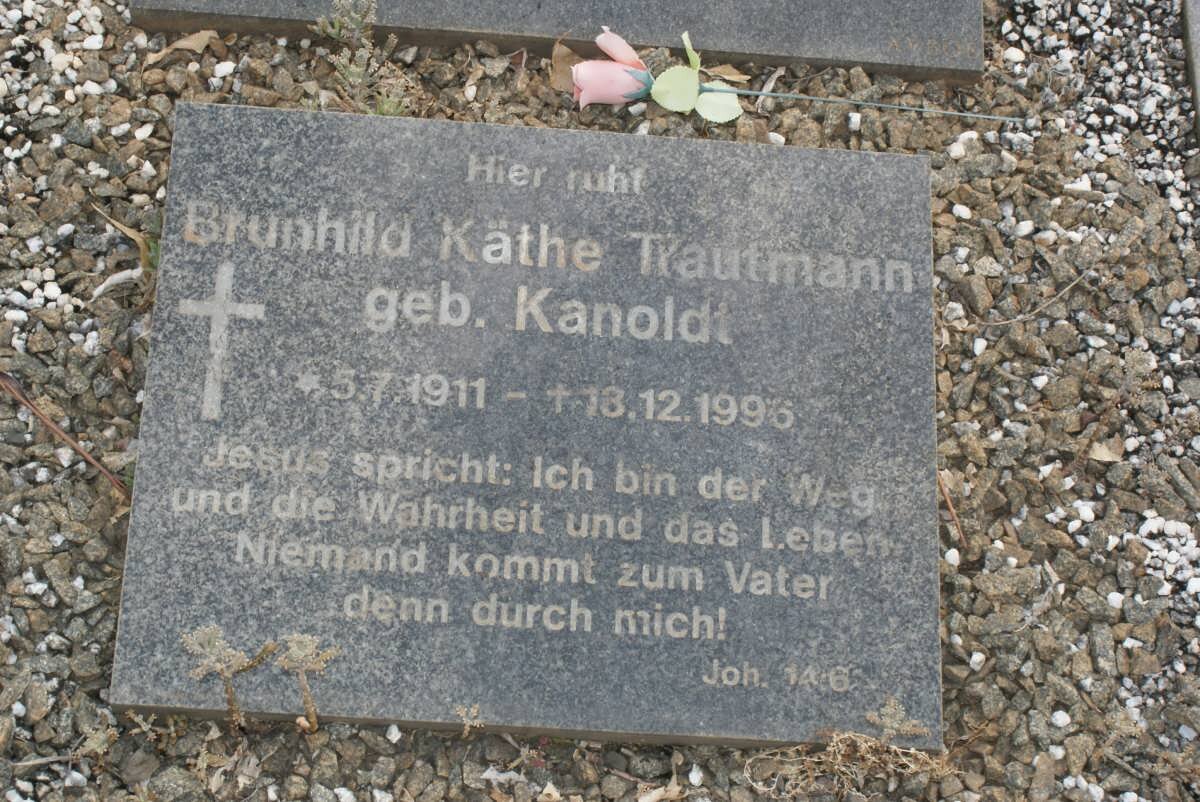 TRAUTMANN Brunhild Käthe nee KANOLDT 1911-1996