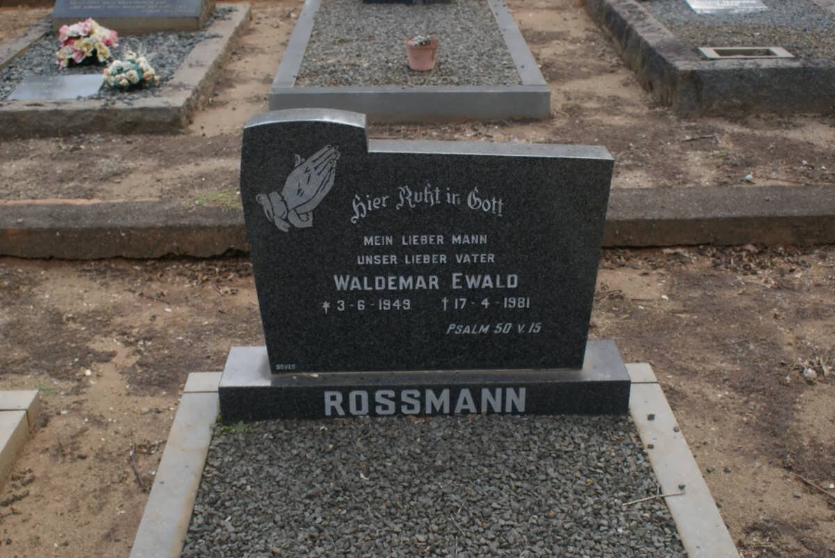 ROSSMANN Waldemar Ewald 1949-1981