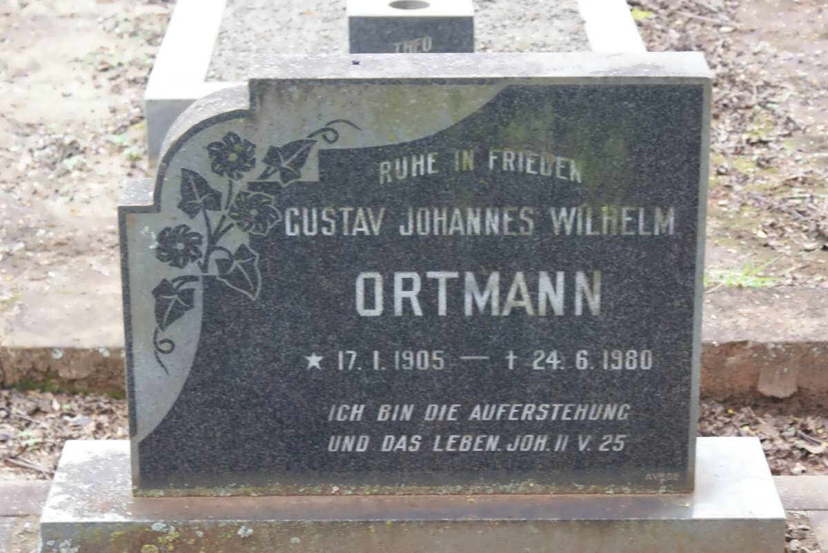 ORTMANN Gustav Johannes Wilhelm 1905-1980