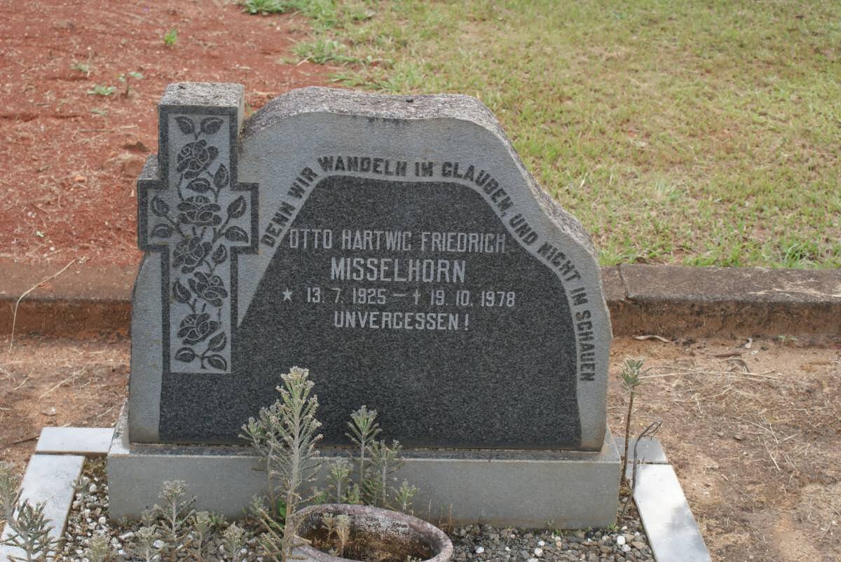 MISSELHORN Otto Hartwig Friedrich 1925-1978
