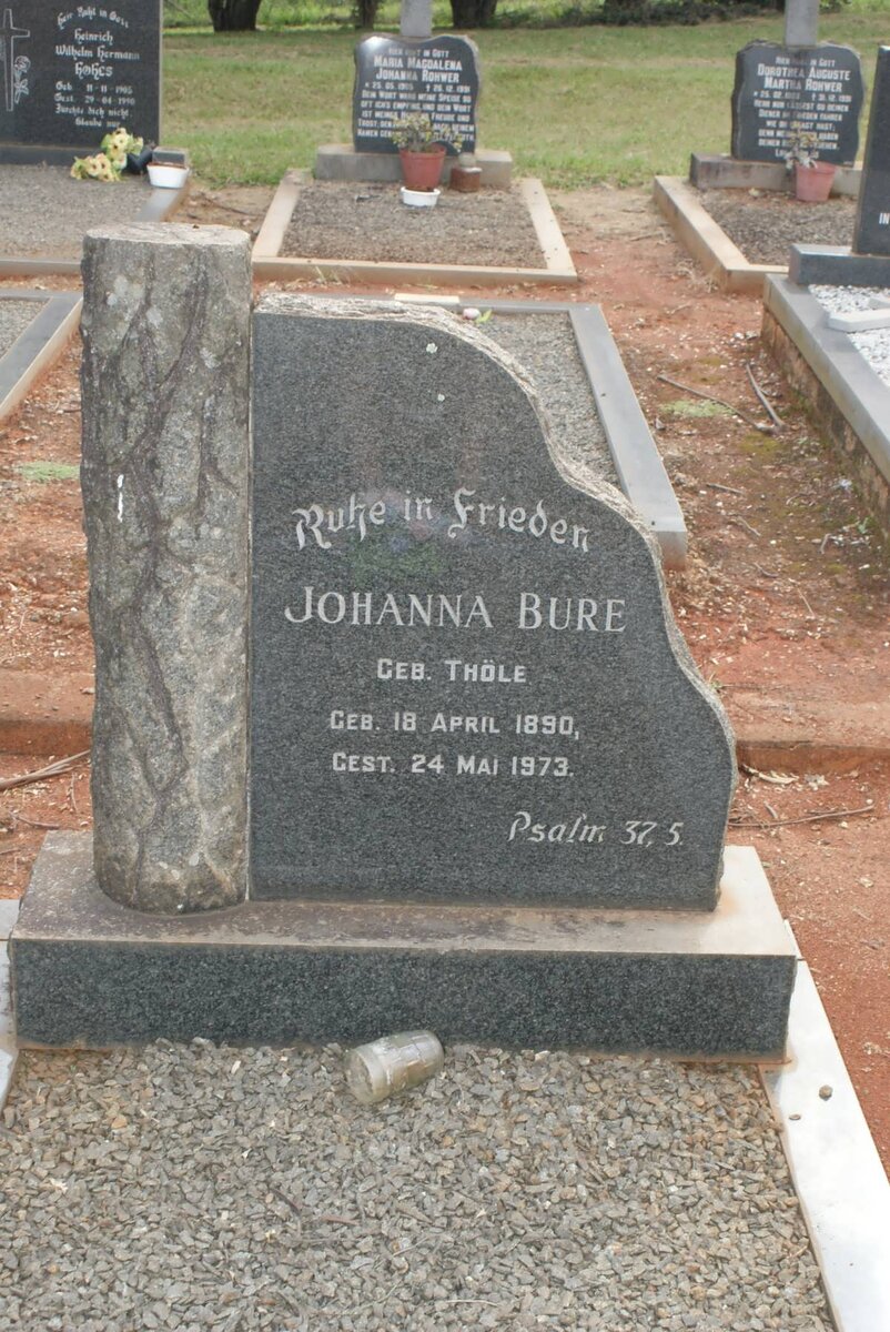 BURE Johanna nee THÖLE 1890-1973