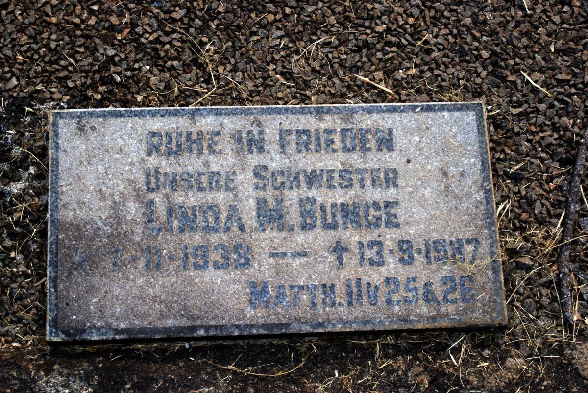 BUNGE Linda H. 1938-1987