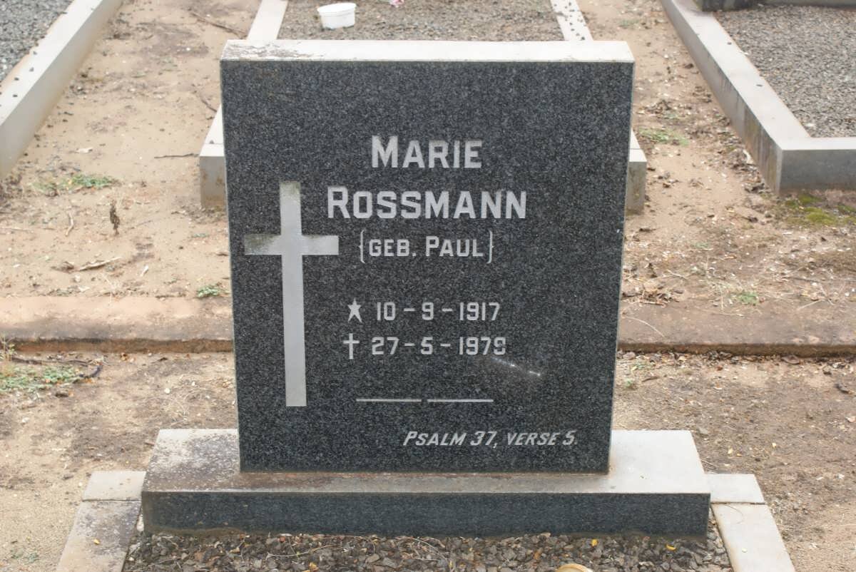 ROSSMANN Marie nee PAUL 1917-1979