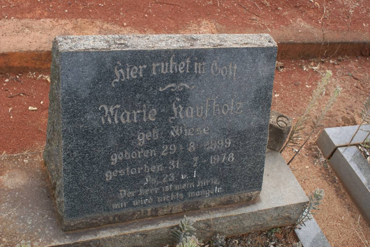 KAUFHOLZ Marie nee WIESE 1899-1978