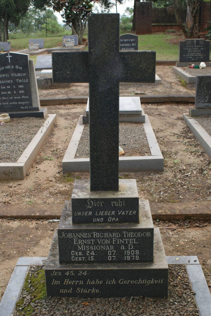 FINTEL Johannes Richard Theodor Ernst, von 1909-1979