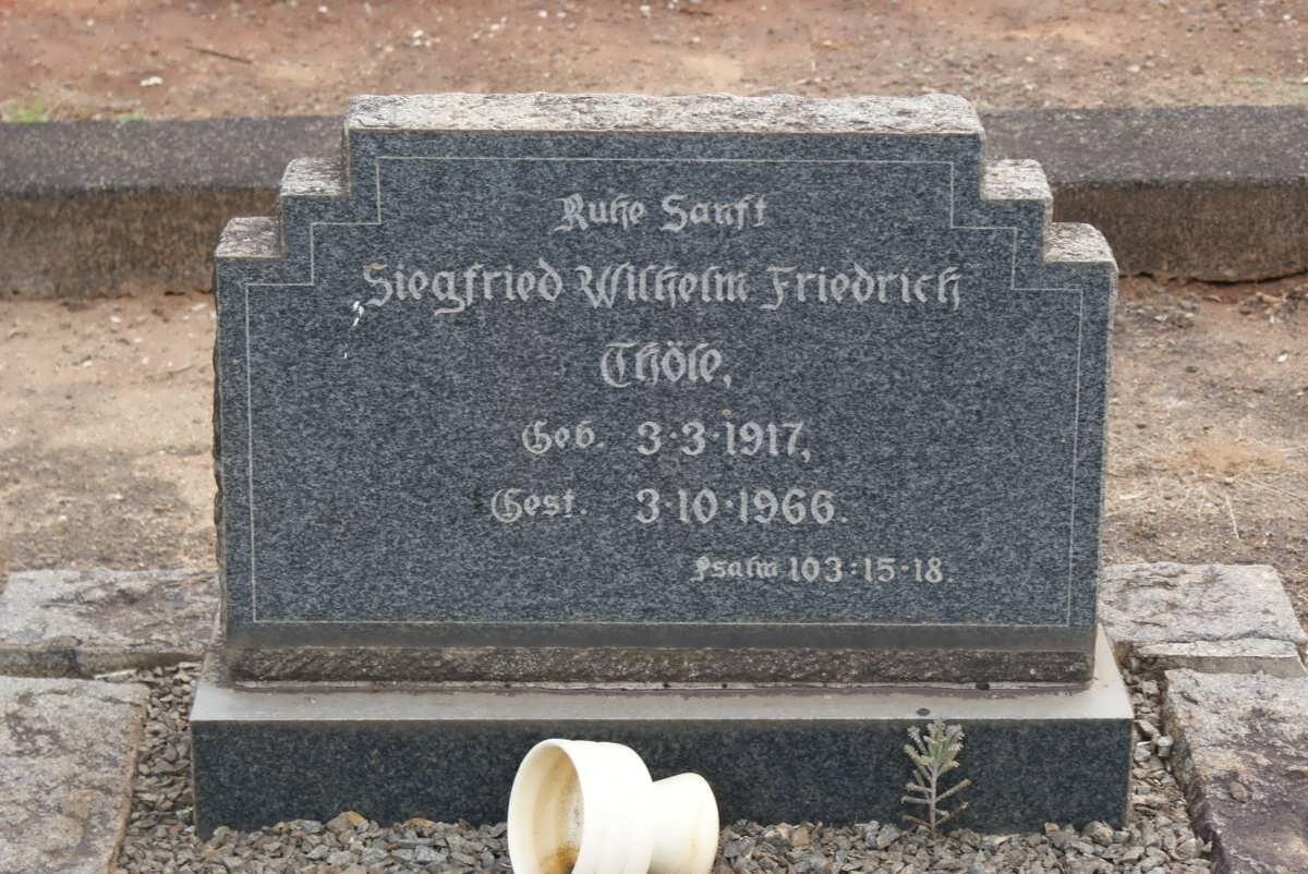 THÖLE Siegfried Wilhelm Friedrich 1917-1966
