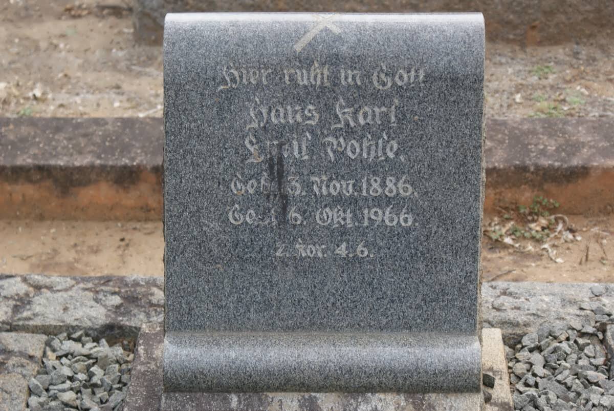 POHLE Hans Karl Emil 1886-1966