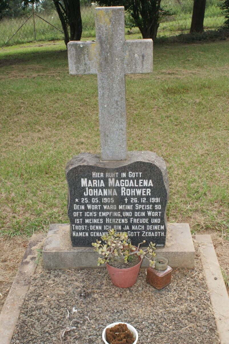 ROHWER Maria Magdalena Johanna 1905-1991