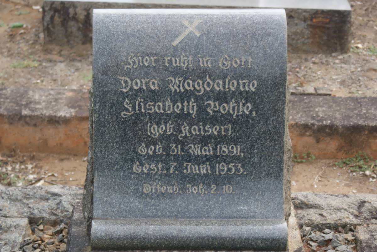 HOHLE Dora Magdalene Elisabeth nee KAISER 1891-1953