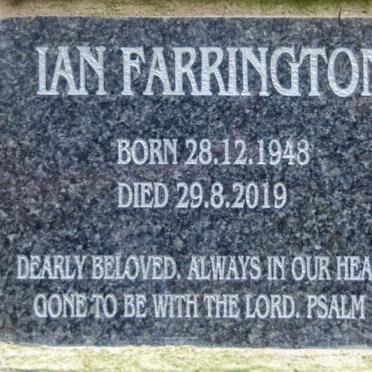 FARRINGTON Ian 1948-2019