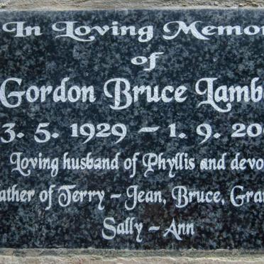 LAMBERT Gordon Bruce 1929-2007
