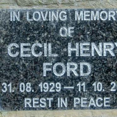 FORD Cecil Henry 1929-2001
