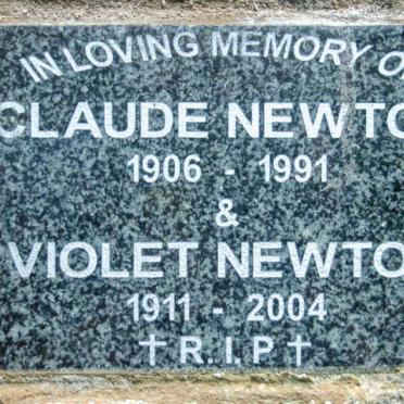 NEWTON Claude 1906-1991 &amp; Violet 1911-2004
