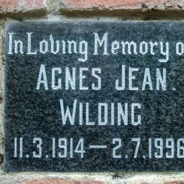 WILDING Agnes Jean 1914-1996