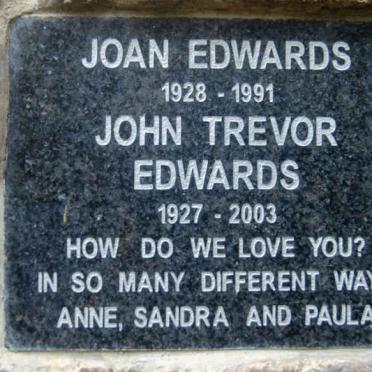 EDWARDS John Trevor 1927-2003 &amp; Joan 1928-1991
