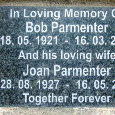 PARMENTER Bob 1921-2004 &amp; Joan 1927-2001