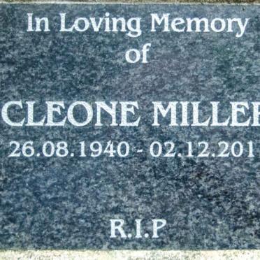 MILLER Cleone 1940-2011