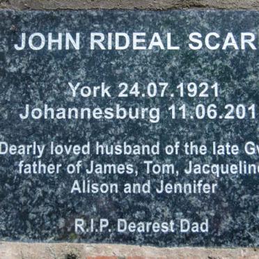SCARR John Rideal 1921-2016