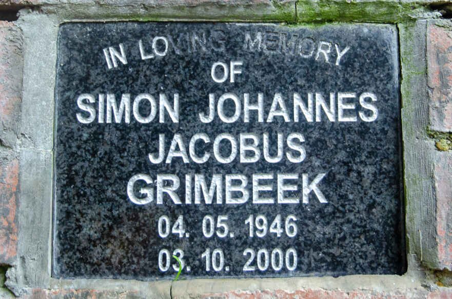 GRIMBEEK Simon Johannes Jacobus 1946-2000