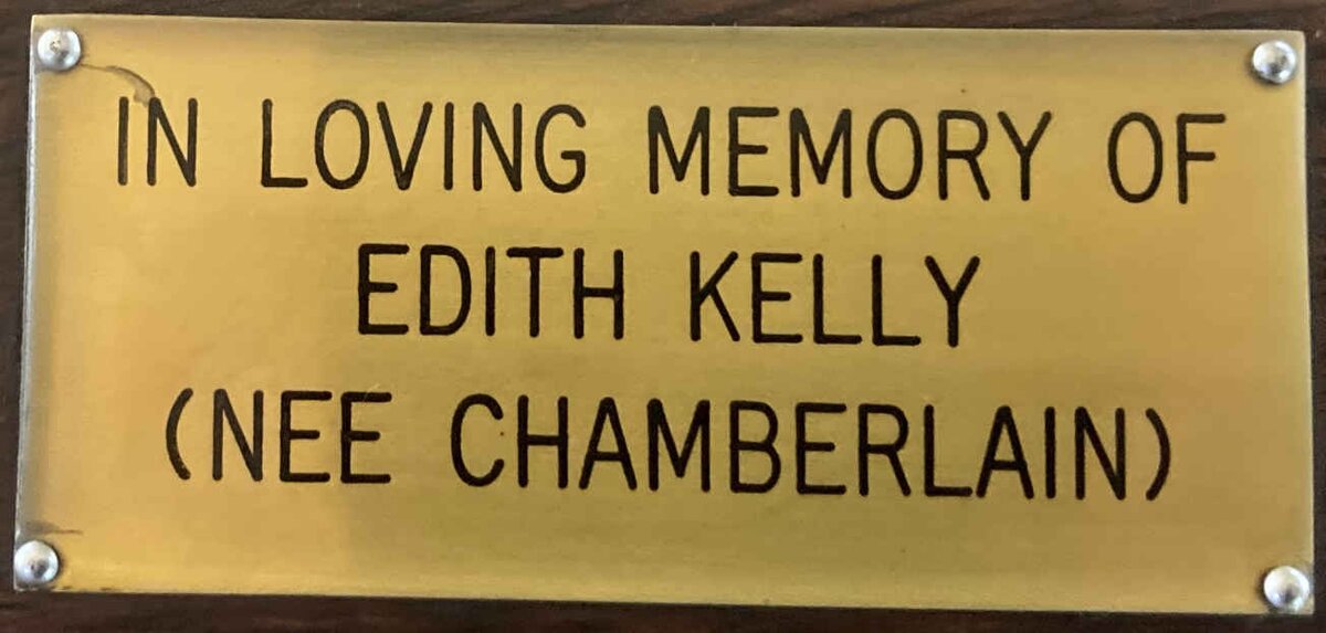 KELLY Edith nee CHAMBERLAIN