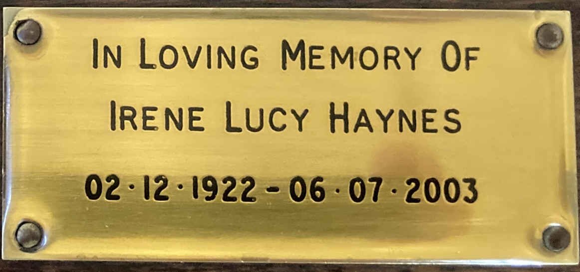 HAYNES Irene Lucy 1922-2003
