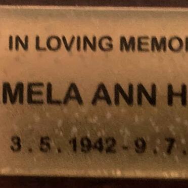HUBBLE Pamela Ann 1942-2019