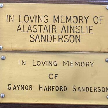 SANDERSON Alastair Ainslie & Gaynor Harford