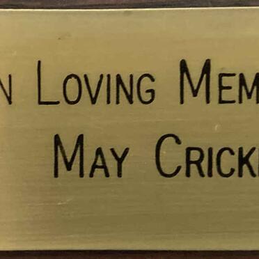 CRICKMAY May