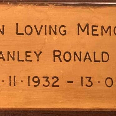 WEBBER Stanley Ronald 1932-2007