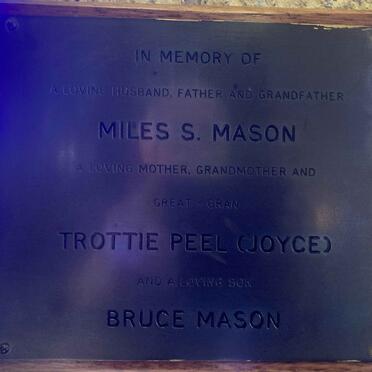 MASON Miles S. :: PEEL Joyce :: MASON Bruce