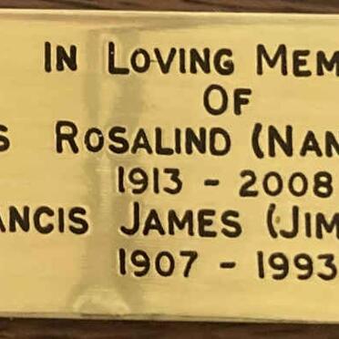 CARTER Francis James 1907-1993 & Agnes Rosalind 1913-2008