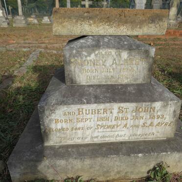 AYRE Sydney Albert 1884-1892 :: AYRE Hubert St John 1891-1893