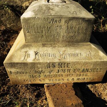 ANSELL William Ed :: ANSELL Annie -1906