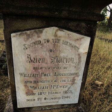 ARMSTRONG Helen Marion 1873-1901