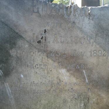 ALLISON Elizabeth -1892