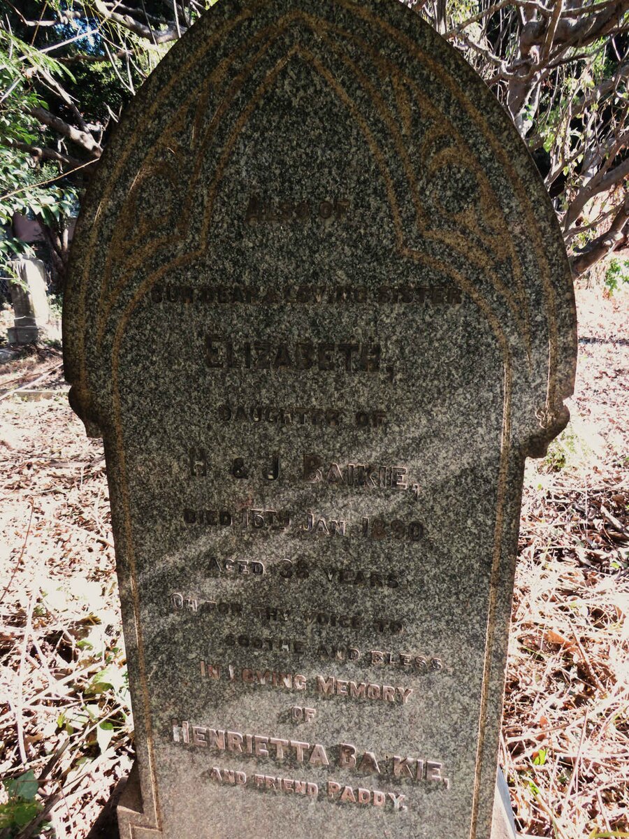 BAIKIE Elizabeth -1890:: BAIKIE Henrietta :: ? Paddy