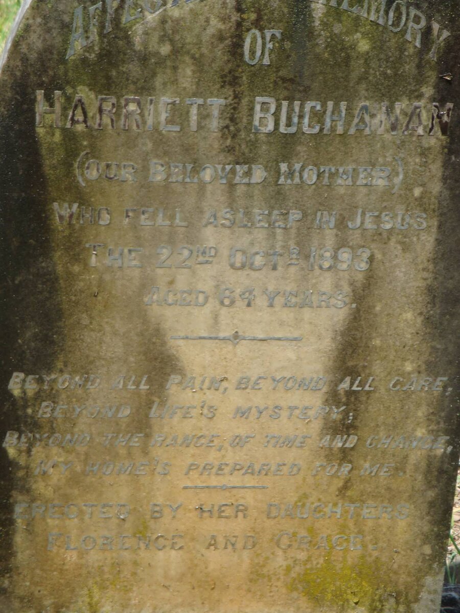 BUCHANAN Harriett -1893