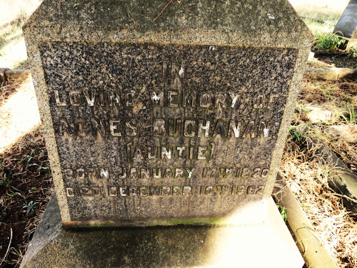 BUCHANAN Agnes 1820-1902