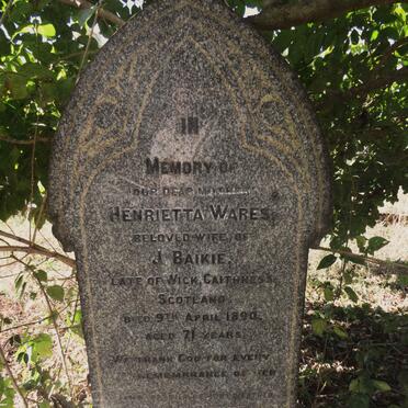 BAIKIE John 1875-1905 & Henrietta Wares -1890 _1