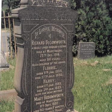 BOSOMWORTH Richard -1914 & Mary -1932 :: BOSOMWORTH Florrie 1885-1886 :: BOSOMWORTH Harry 1889-1889